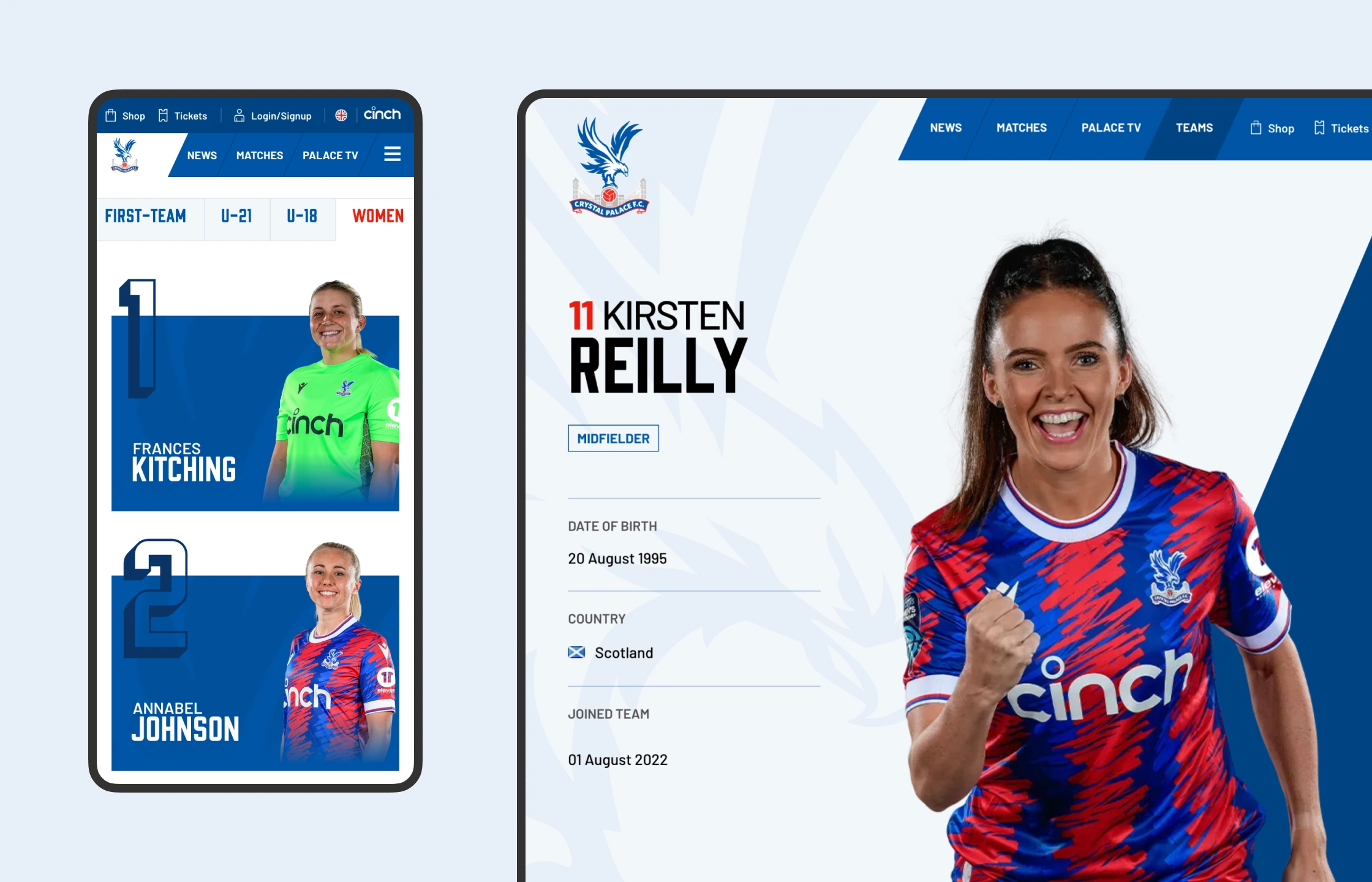 Crystal Palace FC digital transformation programme women's team image