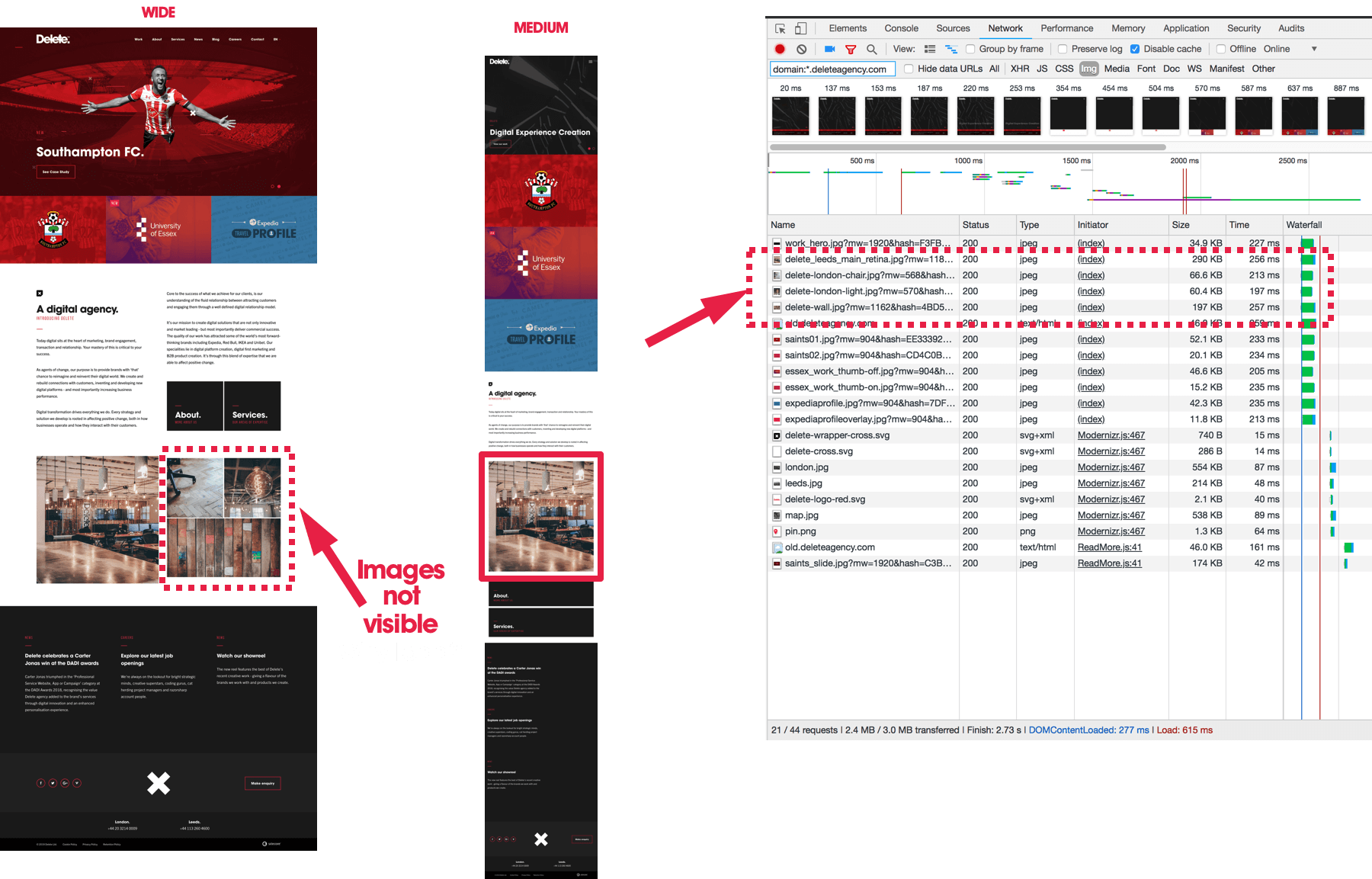 Deferring offscreen images